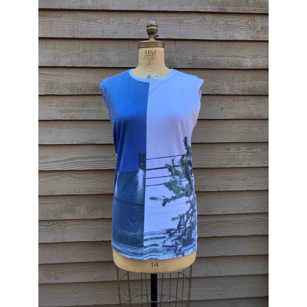 MM6 Maison Martin Margiela Multi Cotton Photographic Image Tunic SL‎ Shirt